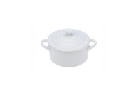 Le Creuset Stoneware 8-Ounce Petite Round Covered Casserole, White Le Creuset Stoneware 8-Ounce Petite Round Covered Casserole, White