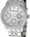 Women's Stainless Steel Case and Bracelet Quartz Chronograph Mother of Pearl Dial