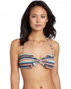 Shoshanna Women's Brisbane Stripe Bow Bandeau, Multi, Petite/Small C