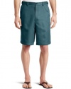 Haggar Men's Cool 18 Gabardine Hidden Expandable Waist Plain Front Short