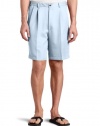 Haggar Men's Cool 18 Gabardine Hidden Expandable Waist Pleat Front Short