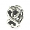 Double Infinity Heart Goes Around Classy Heart Lattice Work Bead .925 Sterling Silver Bead Charm Pandora Chamilia Biagi & European Bracelets Compatible