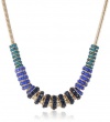 Anne Klein Bright Idea Gold-Tone and Blue Multi-Color block Collar Necklace