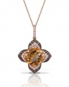 Effy Jewlery 14K Rose Gold Citrine and Diamond Pendant, 5.69 TCW