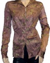 Roberto Cavalli Womens Top Blouse Shirt Multicolor Silk, 40, Multicolor