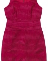 Calvin Klein Women's Wave Jacquard Sleeveless Sheath Dress (Raspberry Pink) (14)