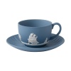 Wedgwood Jasper Classic 5-Ounce Teacup and Saucer, White on Pale Blue
