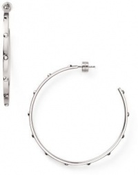 Michael Kors Heritage Astor Large Screw Hoop Earrings, Silver