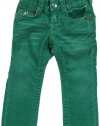 True Religion Boys 2-7 Jack Slim Fit Light Weight Overdye Cord, Kelly Green, 14