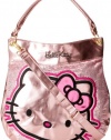FAB Starpoint Girls 7-16 Hello Kitty Metallic Shine Tote, Pink, One Size