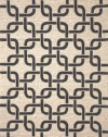 Liora Manne Spello Chains Rug, 7-Feet 6-Inch by 9-Feet 6-Inch, Black