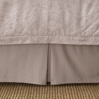 Lauren by Ralph Lauren Suite Mink Large Stripe CAL. KING Bedskirt Lauren by Ralph Lauren Suite Mink Large Stripe CAL. KING Bedskirt