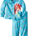 Little Mermaid Girls 2-6X 2 Piece Pajama Set, Blue, 2T