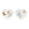 Lenox Butterfly Meadow Heart Party Plates, White, Set of 2