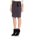 Calvin Klein Women's Skirt with Faux Leather Pockets