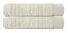 Cotton Craft - Tile Jacquard Woven Terry 2 Pack Bath Towels 30x58, Ivory - Made from 100% combed Pure Cotton Super Soft and Absorbent - Also Available - 2 Pack - Hand Towels 16x30, 4 Pack - Wash Cloths 13x13, Single Pack - Bath Sheet 35x70 - Other Colors 