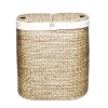 Seville Classics Hand-Woven Oval Hyacinth  Double Hamper