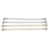 Set of 4 Necklace Bracelet Chain Extenders Gold Tone & Silver Tone - 3 inch Length