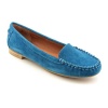 Lucky Brand Corral Womens Size 9 Blue Moc Leather Loafers Shoes