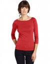 Three Dots Women's Three-quarter Sleeve British Tee