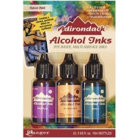 Ranger Adirondack Alcohol Ink 1/2-Ounce, 3-Pack, Nature Walk, Wild Plum/Buttrscotch/Stream Ranger Adirondack Alcohol Ink 1/2-Ounce, 3-Pack, Nature Walk, Wild Plum/Buttrscotch/Stream