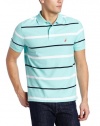 Nautica Men's Short Sleeve Stripe Deck Polo Shirt