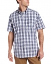 Nautica Men's Short Sleeve Vineyard Small Plaid Shirt