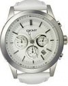 DKNY Sport White Leather Chronograph White Dial Men's Watch #NY1439