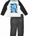 Rocawear Classic Toddler Boys White 2Pc Denim Pant Set (3T)