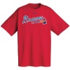 MLB Majestic Atlanta Braves Red Official Wordmark T-shirt