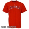 MLB Majestic Los Angeles Angels of Anaheim Red Wordmark Big Sizes T-shirt