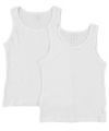 Calvin Klein Boys 2-Pack Ribbed Tank Tops - white, 12 - 14