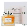 MISS DIOR (CHERIE) by Christian Dior SET-EDT SPRAY 3.4 OZ & EAU DE PARFUM REFILLABLE SPRAY .25 OZ MINI