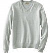 Sonoma Mens V-Neck Cotton Sweater Size Small Gray Grey Pullover Long Sleeves