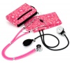 Prestige Medical A2-HPH Aneroid Hot Pink Hearts Sphygmomanometer and Sprague, Rappaport Kit