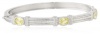 Judith Ripka Giftables Sterling Silver and Cubic Zirconia Bangle Bracelet, 7.4