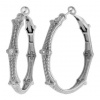 Judith Ripka Sterling Silver Floral Hoop Earrings