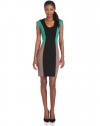 Rachel Roy Collection Women's Color Blcok Ponte Scoop Neck Sheath Dress