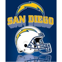 Northwest San Diego Chargers Gridiron Fleece Throw Northwest San Diego Chargers Gridiron Fleece Throw