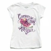 Converse Girl's All Star 1908 Chuck Taylor Short Sleeve T-Shirt (5, White)