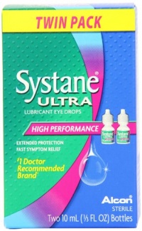 Systane Ultra Lubricant Eye Drops, 2-count .33 fl oz (10 ml) Bottle