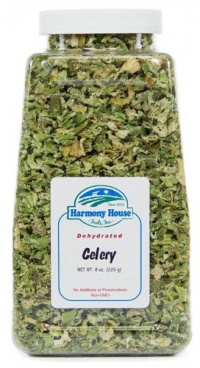 Harmony House Foods, Dried Celery, Crosscut, 8 Ounce Quart Size Jar