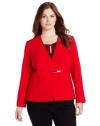 Calvin Klein Women's Plus-Size Jacket with Bar Hardware