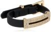 Kenneth Cole New York Bracelet Item Gold Pave Faux Leather Identification Bracelet, 6.5