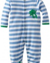 Little Me Baby Boy Newborn Leap Frog Footie, Blue/White Stripe, 6 Months