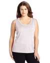 Calvin Klein Women's Plus-Size Metallic Shell Tank Sweater