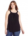 Calvin Klein Women's Plus-Size Square Sequined Top