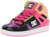DC Footwear Kids Rebound Skate Sneaker (Little Kid/Big Kid),Hot Pink,3 M US Little Kid