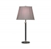 Robert Abbey 1841 Lamps with Grey Microfiber Fabric Empire Shades, Lead Bronze/Nickel Finish