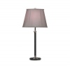 Robert Abbey 1841 Lamps with Grey Microfiber Fabric Empire Shades, Lead Bronze/Nickel Finish